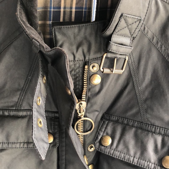 Belstaff 2012 Black Waxed Cotton Roadmaster Jacket Size 38 - Picture 4 of 12